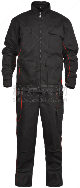 连身服,男性,黑色,白色,分离着色,粗棉布裤,茄克,衣服,制服,红色
