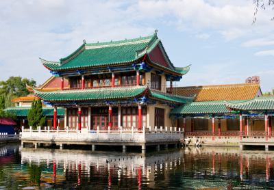 昆明,云南省,湖,中国,建筑外部,清朝,水,园林,天空,公园