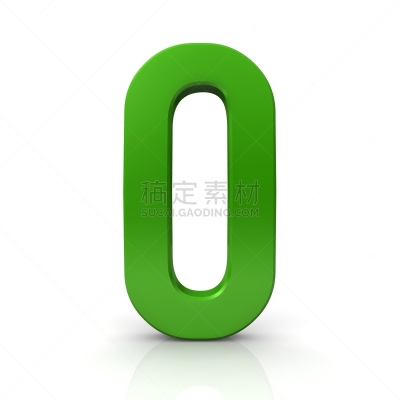 数字0,三维图形,标志,绿色,分离着色,无人,文字,背景分离,图像,方形画幅