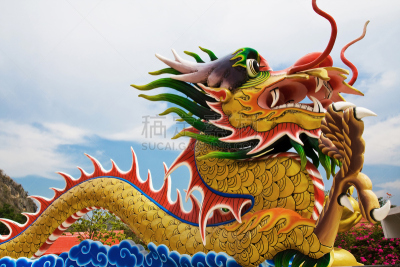 中国龙,图像,背景,天空,大鹏金翅鸟迦楼罗,chinese temple dog,龙,部落艺术,狂怒的,曼谷