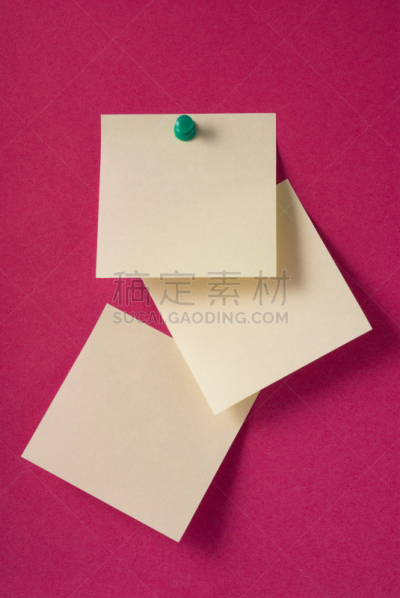 便签,空白的,红色,黄色,三个物体,垂直画幅,办公室,正面视角,留白,办公用品