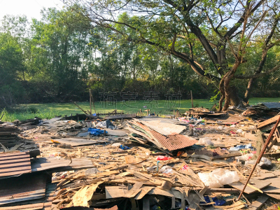 房屋,建筑工地,垃圾,水平画幅,古老的,拆毁的,户外,泰国,被抛弃的,建筑业