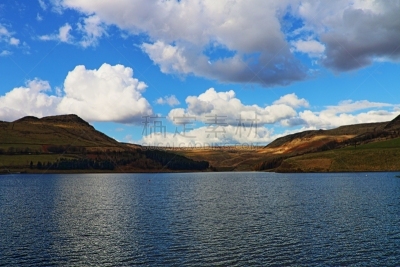 水库,云景,saddleworth moor,曼彻斯特,曼彻斯特市,峰区国家公园,兰开夏,水,天空,美