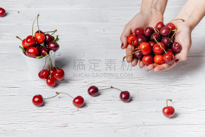 清新,樱桃,健康食物,概念,刺针樱桃树木,即食食品,水平画幅,无人,波兰,小吃