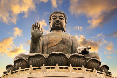 大菩萨,修道院,天空,灵性,荷花,水平画幅,蓝色,巨大的,曙暮光,亚洲睡莲