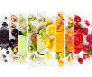 水果,条纹,多样,柑橘属,果汁,维生素,酸橙,沙冰,梨,彩虹