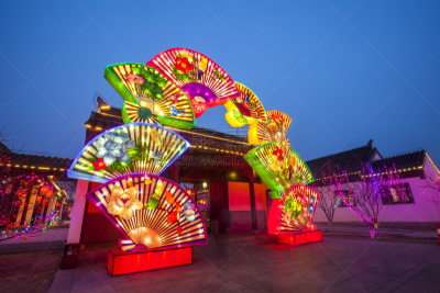 亭台楼阁,传统,建筑,夜晚,江南,特色服装,古代,池塘,自然美,过去