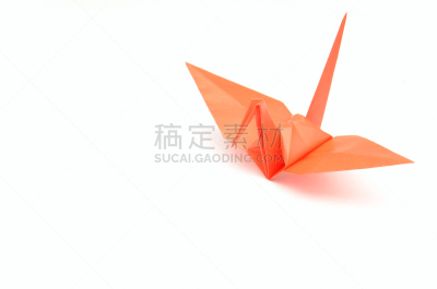 折纸工艺,鹤,纸鹤,一个物体,背景分离,美术工艺,玩具,翅膀,鸟类,日本