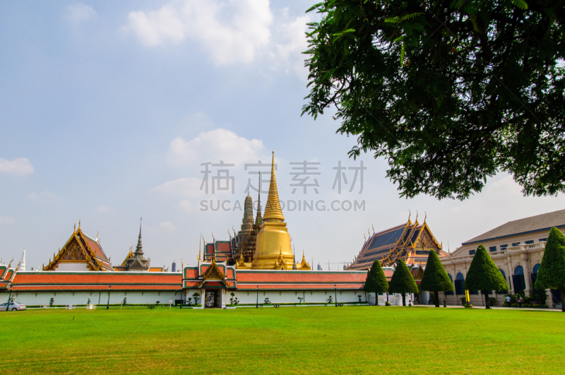 玉佛寺,僧院,修道院,水平画幅,建筑,无人,宫殿,班戈寇科省,泰国,曼谷