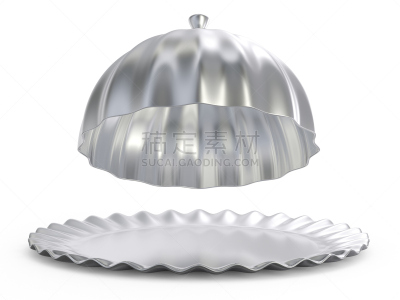 食品,银色,餐盘,抽象,半球形盘,主菜餐盘,不锈钢,一个物体,背景分离,铬合金