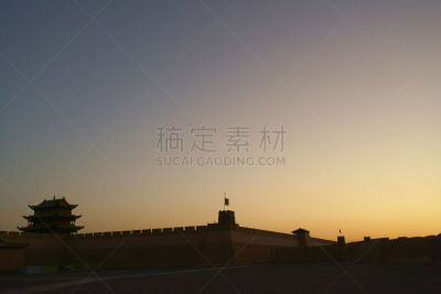 了望塔,丝绸之路,甘肃省,明朝风格,国内著名景点,边界,大门,世界遗产,建筑物门,过去