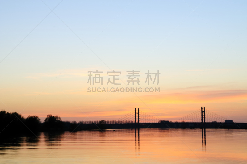 河流,甘本,上艾瑟尔,水,天空,水平画幅,无人,户外,荷兰,著名景点