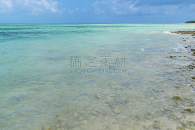 海滩,竹富岛,冲绳县,风景,留白,休闲活动,沙子,平视角,竹富町,夏天