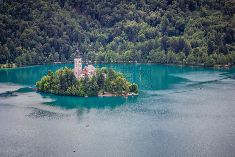 布雷德湖,风景,城堡,斯洛文尼亚,水平画幅,地形,julian alps,无人,全景