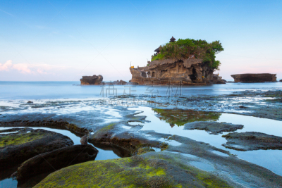 海神庙,巴厘岛,早晨,三宝颜锡布格,水,天空,美,水平画幅,无人,当地著名景点