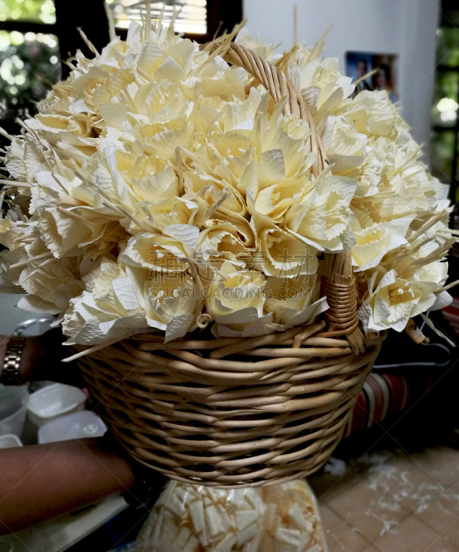 Handicraft daffodil flowers for the late HM King Bhumibol Adulyadej’s royal cremation