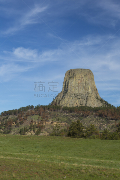 圣丹斯,黑山,垂直画幅,天空,公园,无人,怀俄明,火山地形