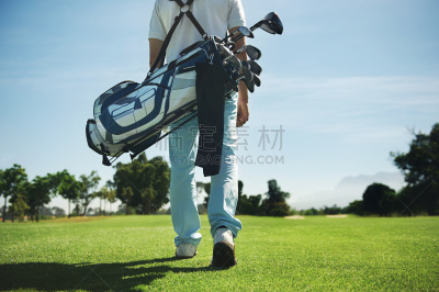 男人,高尔夫球包,重的,休闲活动,夏天,草,男性,仅男人,仅成年人,青年人