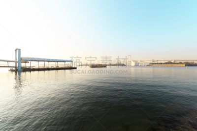 彩虹桥,水,天空,水平画幅,无人,东京彩虹桥,户外,光,滨水,都市风景
