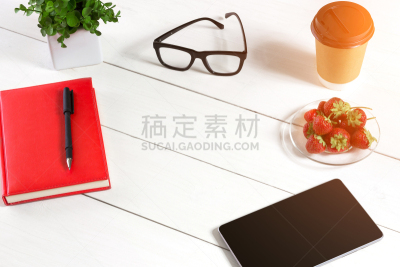 书桌,杯,看风景,办公室,在上面,桌子,笔记本,设备用品,水笔,药丸