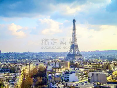 法国,巴黎,旅游目的地,水平画幅,凯旋门,无人,欧洲,埃菲尔铁塔,城市,西欧
