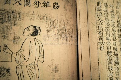 清朝,过时的,书,草药,易经,图腾柱,中医,道教,以前的,中文