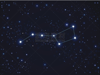 星座,北斗七星,星系,天空,太空,夜晚,无人,蓝色,绘画插图,十二宫图