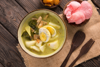 汤,年糕,热,传统,饮食,健康食物,图像,水平画幅,侧面视角,印度尼西亚