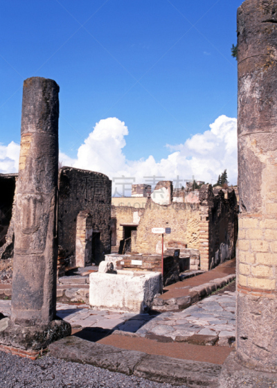 赫库兰尼姆,罗马风格,意大利,垂直画幅,旅游目的地,建筑,无人,坎帕尼亚,欧洲,户外