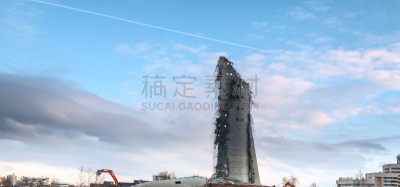 拆毁的,被抛弃的,塔,化石,奥林匹塔,2018,水平画幅,古老的,户外,石材
