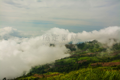 山,长春花属,mis环状跑道,海洋,天空,佛蒙特,美,水平画幅,云,无人