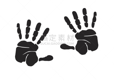 痕迹,手,手印,左撇子,指纹,艺术,水平画幅,纹理效果,形状,绘画插图