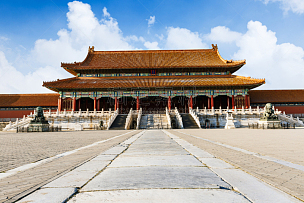 故宫,北京,过去,宫殿,中国,庭院,天空,美,古老的,园艺展览
