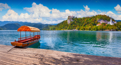 布雷德湖,julian alps,湖,冰河,水,公园,度假胜地,水平画幅,山