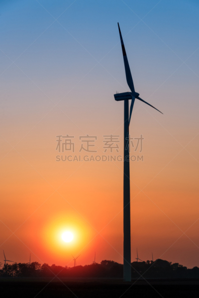 德国,地形,风轮机,青绿色,金色,自然美,钟面,垂直画幅,天空,风