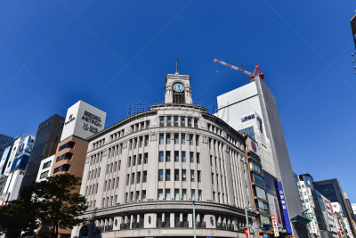 银座,都市风景,东京,办公室,水平画幅,夜晚,商店,现代,霓虹灯,商业金融和工业