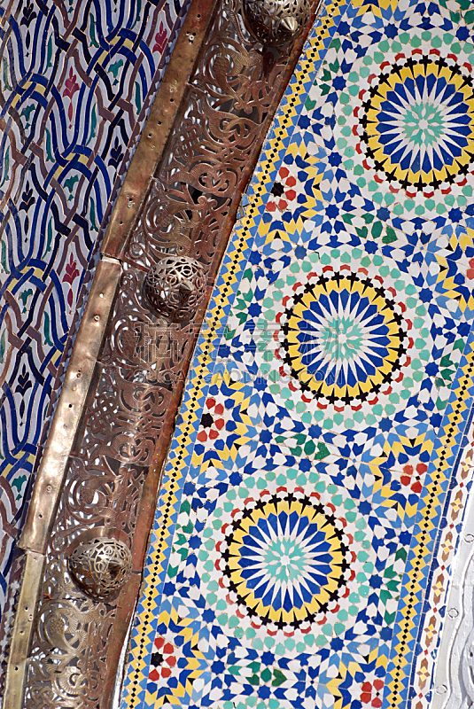 垂直画幅,可爱的,蓝色,金属,绿松石色,自然美,复杂性,职业,彩色图片,摩洛哥