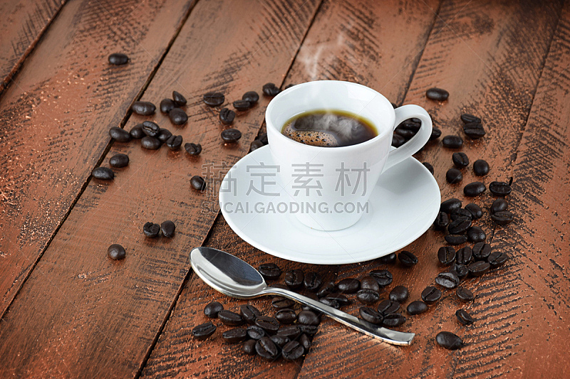 咖啡杯,咖啡豆,特写,烤咖啡豆,水平画幅,无人,浓咖啡,杯,豆,摄影