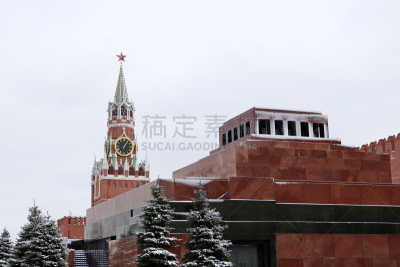 克里姆林宫,莫斯科,红场,国际著名景点,寒冷,砖,环境,雪,天气,围墙