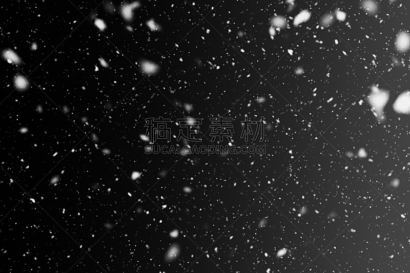 夜晚,雪花,雪,无人,黑色背景,暗色,户外,白色,落下,下雪