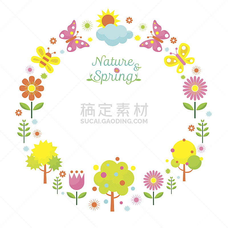 春天,季节,计算机图标,花环,一个物体,华丽的,边框,环境,环境保护,仅一朵花