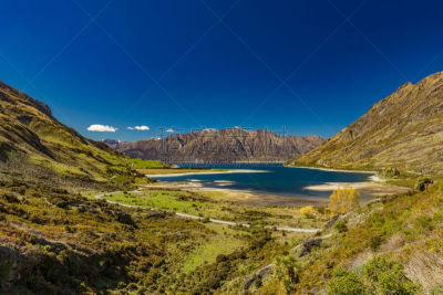 新西兰,哈威亚湖,山,全景,新西兰南岛,瓦纳卡,无人机,湖,户外,天空