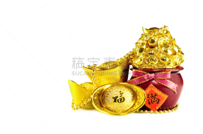 黄金,丰,风水,铸锭,新的,水平画幅,无人,标签,特写,瓷器