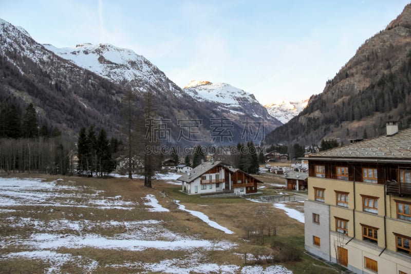 格雷索,山谷,冬天,莫堤玫瑰山,全景,雪,奥斯塔山谷,岩石,户外,天空