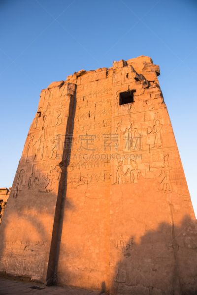 考幕奥伯姆,鳄鱼神,鹰神荷鲁斯,努比亚,垂直画幅,灵性,建筑,无人,非洲,户外