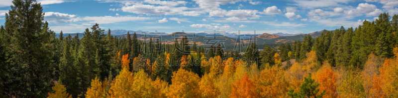 全景,开普勒传球,无烟煤山区,西鹿山,刚尼森,克莱斯巴山,天空,洛矶山脉,水平画幅,枝繁叶茂