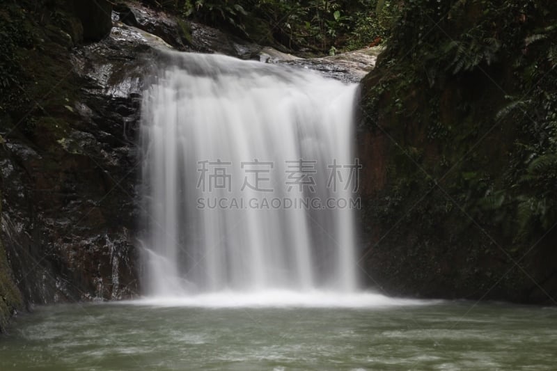 瀑布,巴西绍森德,净水河,圣卡塔琳娜,水,图像特效,水平画幅,无人,纯净,热带雨林