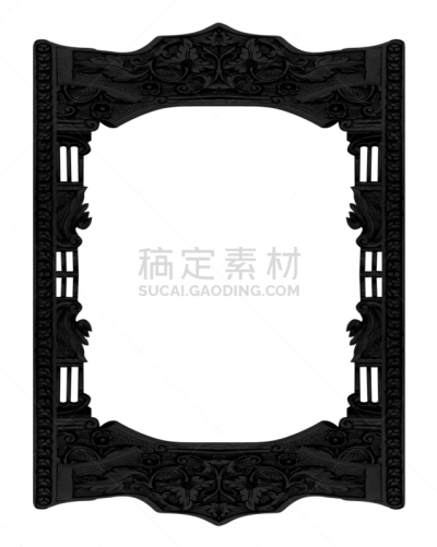 相框,白色背景,分离着色,垂直画幅,留白,面无表情,纹理效果,古典式,巴洛克风格
