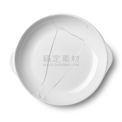 坏掉的,盘子,白色,室内地面,剪贴路径,不幸,部分,空的,一个物体,背景分离