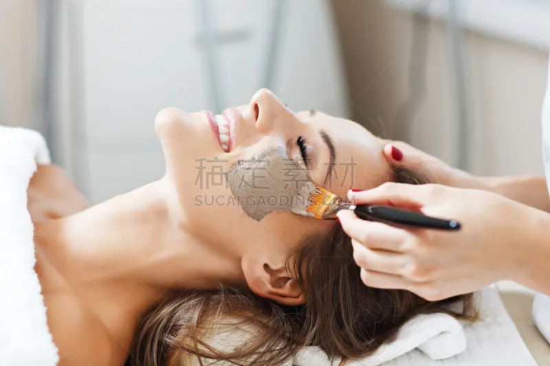 面膜 女人 美容院 美 留白 水平画幅 美人 Spa美容 健康 化妆用品图片素材下载 稿定素材
